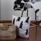 17" White and Black Forest Trees Worsted Christmas Square Throw Pillow